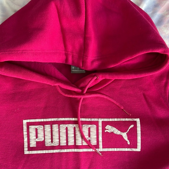 PUMA Fuchsia Hoodie with Logo - Picture 2 of 3